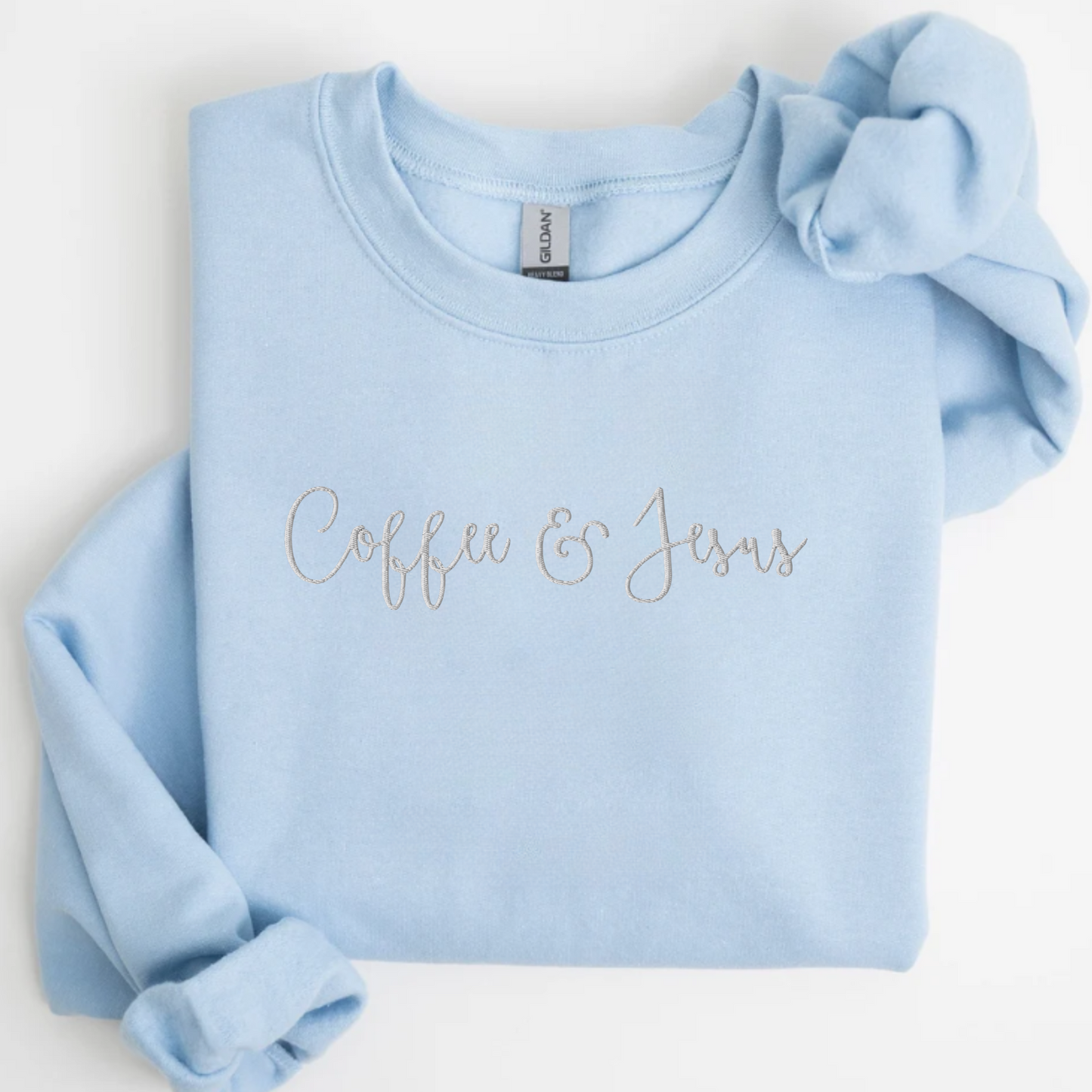 Coffee and Jesus Embroidered Sweatshirt