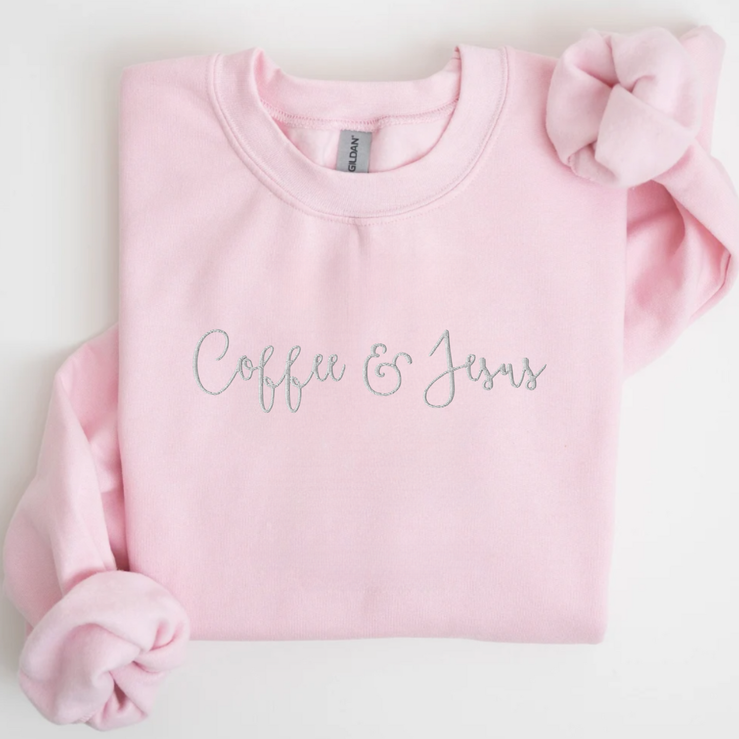 Coffee and Jesus Embroidered Sweatshirt